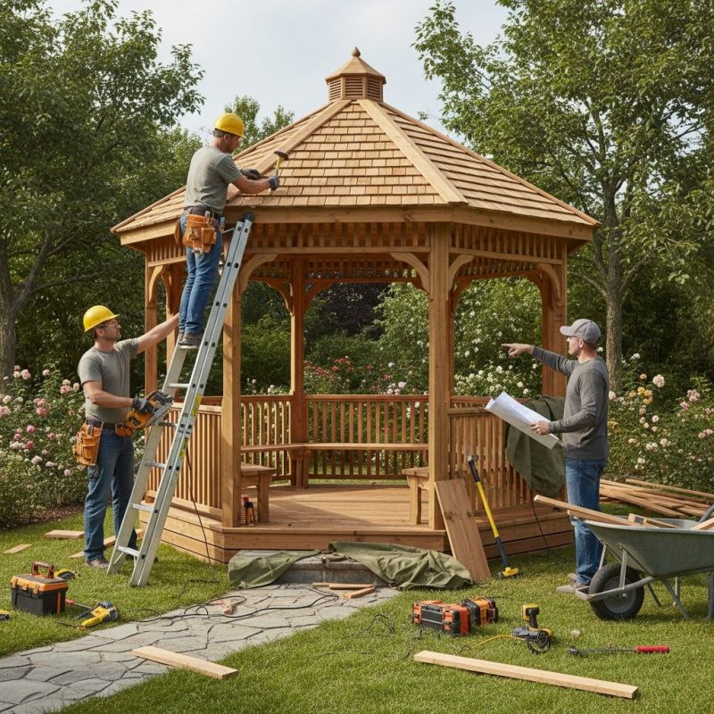 Backyard Gazebo Construction