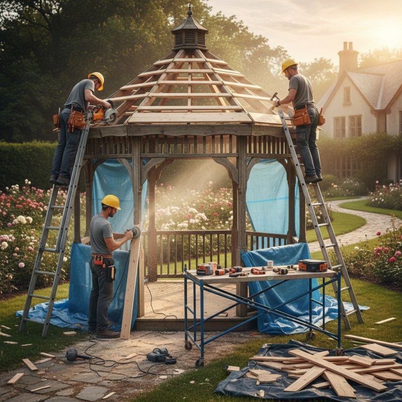 Backyard Gazebo Construction