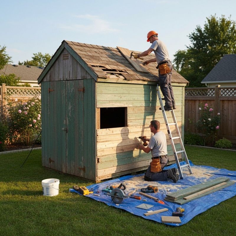 Wood Shed Repair in Kansas City, KS
