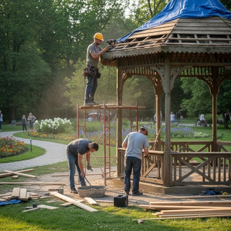 Local Backyard Gazebo Construction pros at work